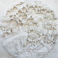 Marble Sculpting Customized white jade lotus relief Manufactory